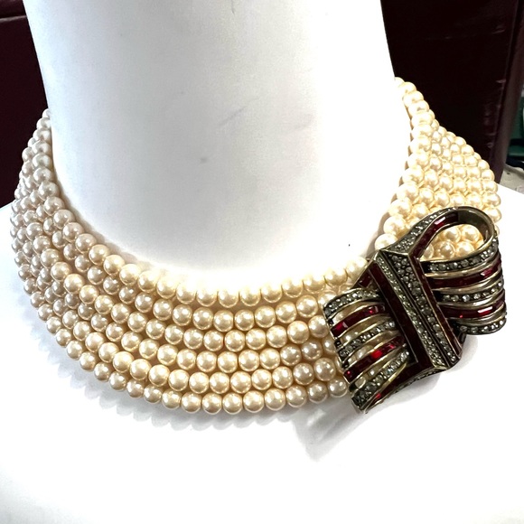 Heidi Daus 🆕 “Ribbon Candy”  Necklace 6 row necklace - Picture 1 of 13